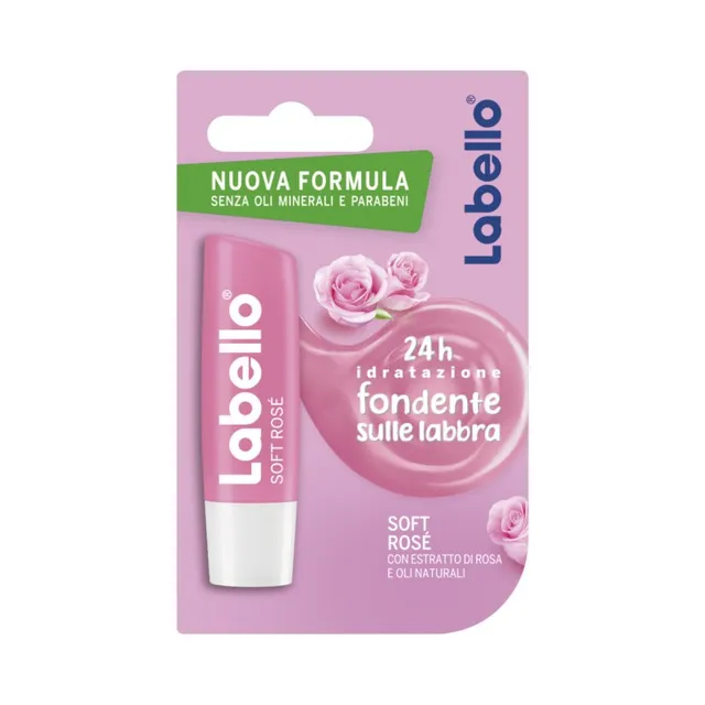 Labello Soft Rosé burrocacao rosa 24h idratante