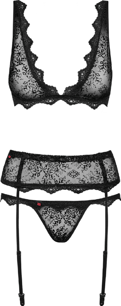 Obsessive Emperita Set completino intimo con reggicalze