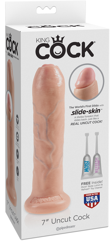 Pipedream Uncut Cock Dildo Realistico 7 con Ventosa