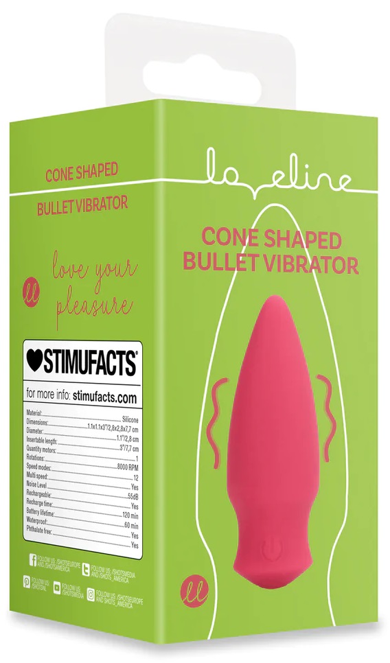 Loveline Cone Shaped Bullet Vibrator mini vibratore silicone
