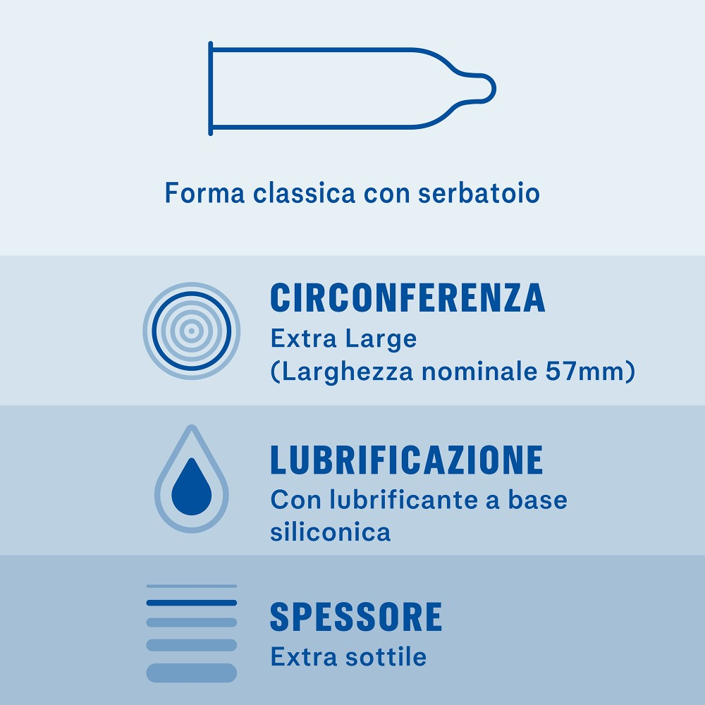 Durex Invisible XL preservativi sottili extralarge