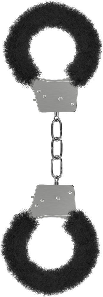 Ouch Beginner Handcuffs Furry manette peluche metallo con chiavi