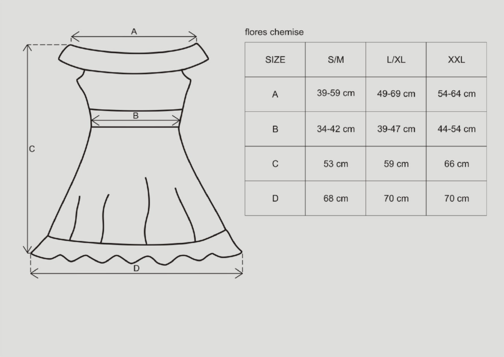 Obsessive Flores babydoll e perizoma nero pizzo