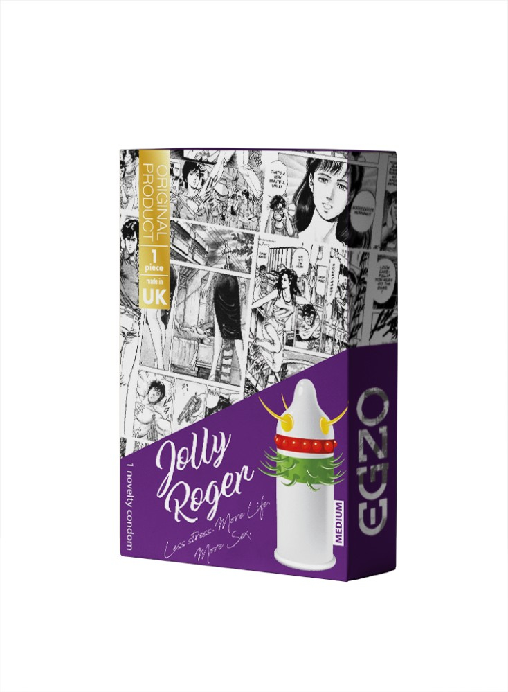 Luxe Egzo Jolly Roger Purple Hard preservativo stimolante