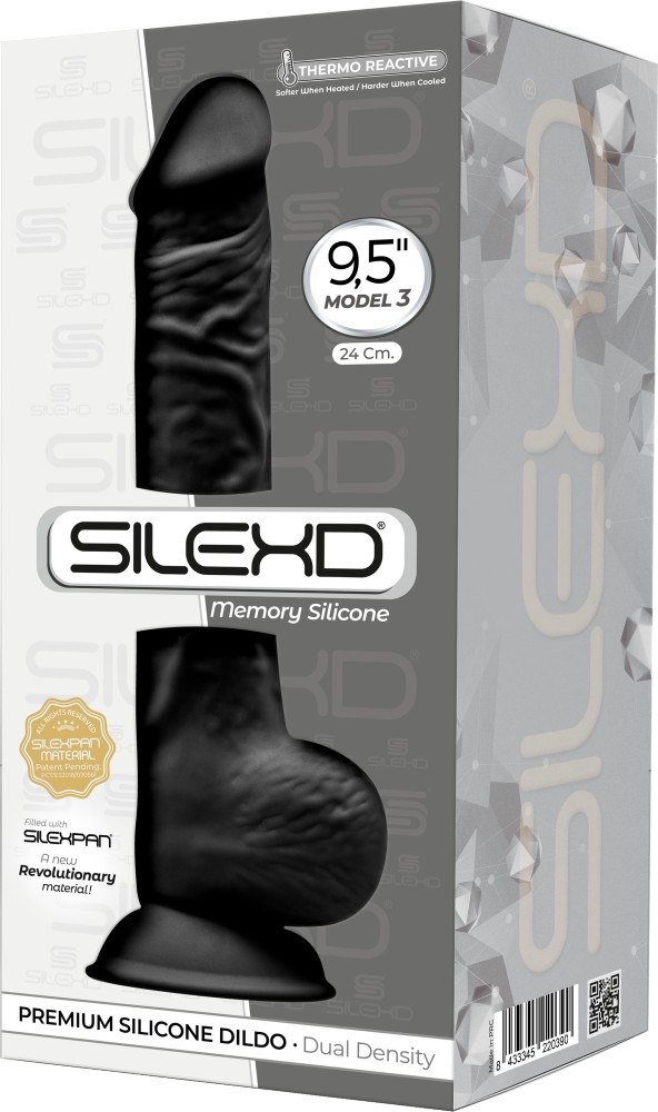 Silexd Model 3 dildo realistico nero 9,5 pollici