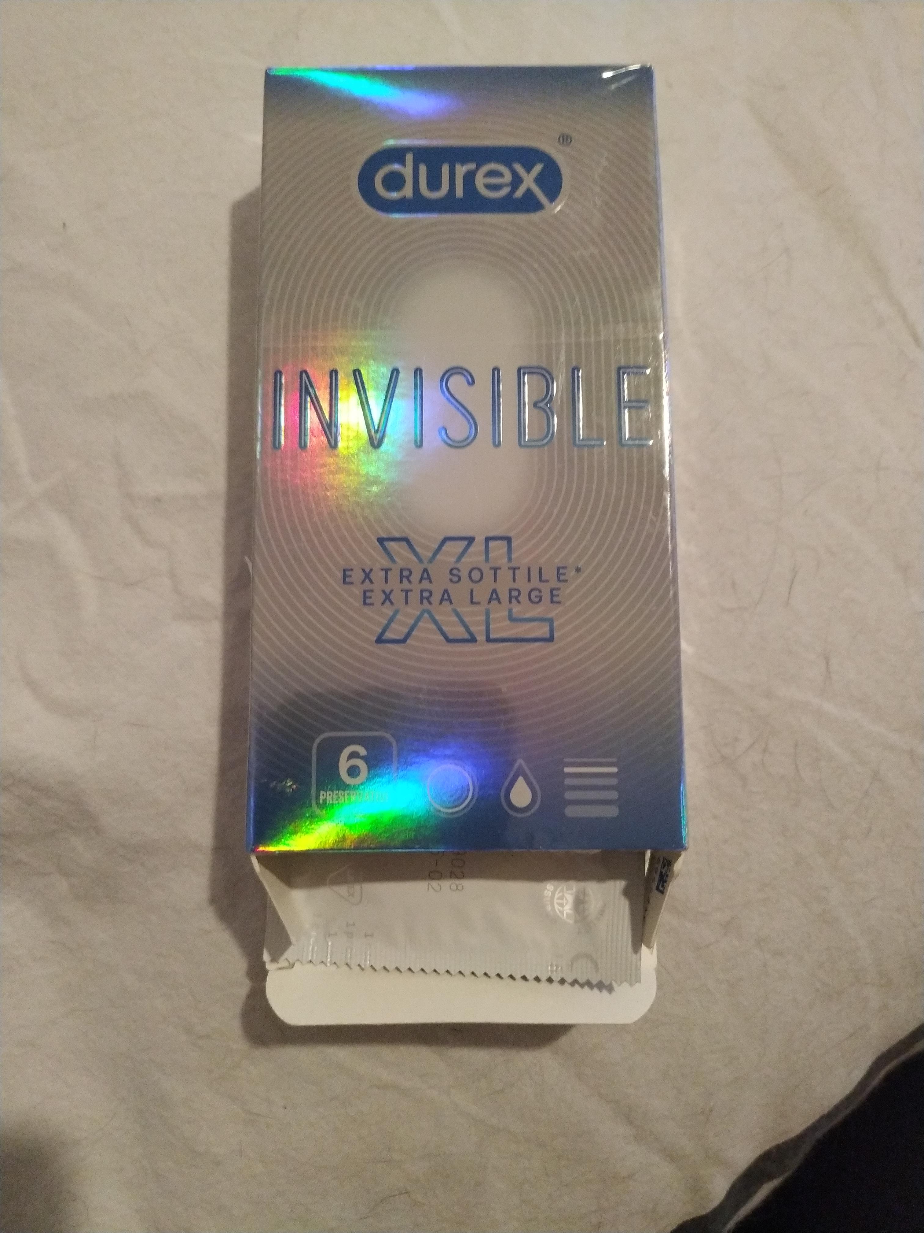 Durex Supersottile Invisible XL preservativi 12 pezzi sottili