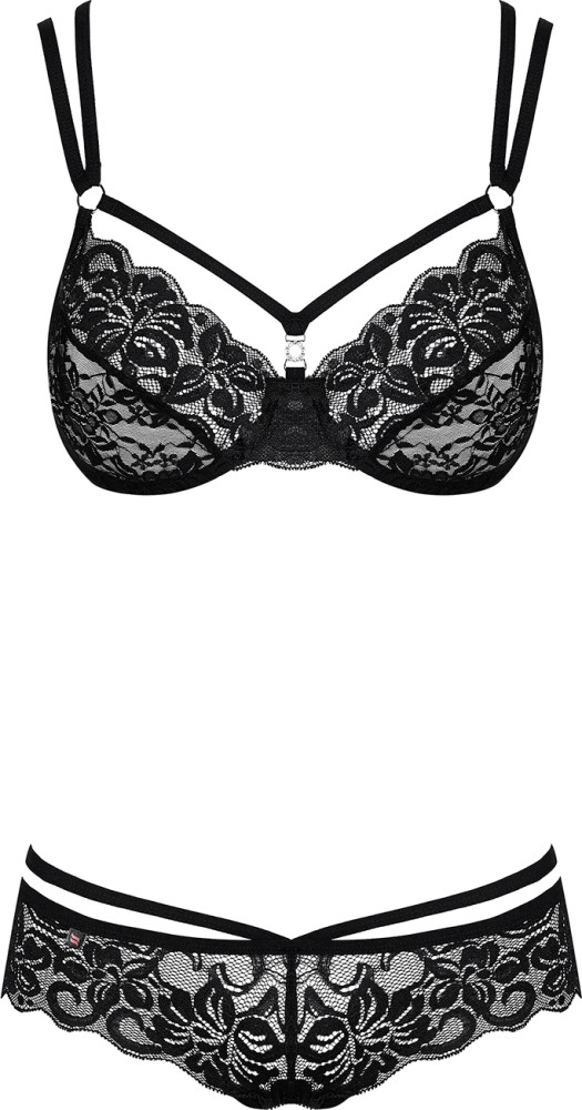Obsessive 860 Set completino intimo nero in pizzo