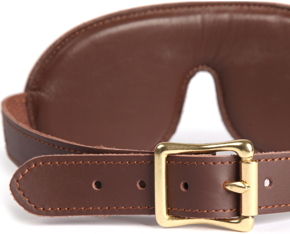 50 Sfumature di Grigio Blindfold benda cuoio marrone