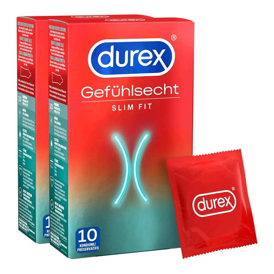 Durex Slim preservativi sottili 20 pezzi aderenti