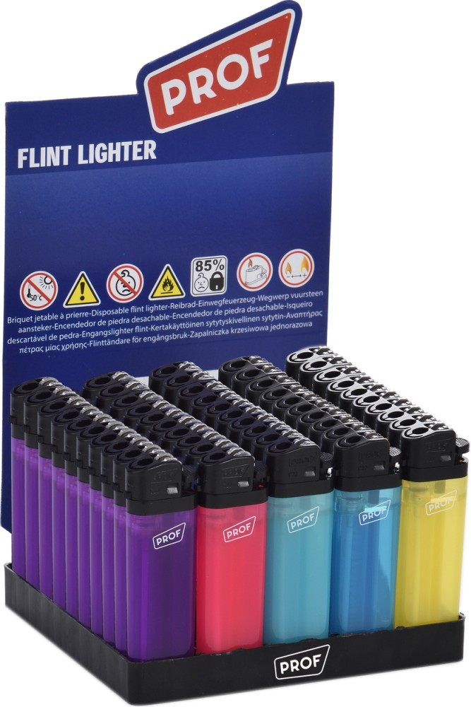 Flint Translucent accendino elettronico traslucido box 50 pezzi