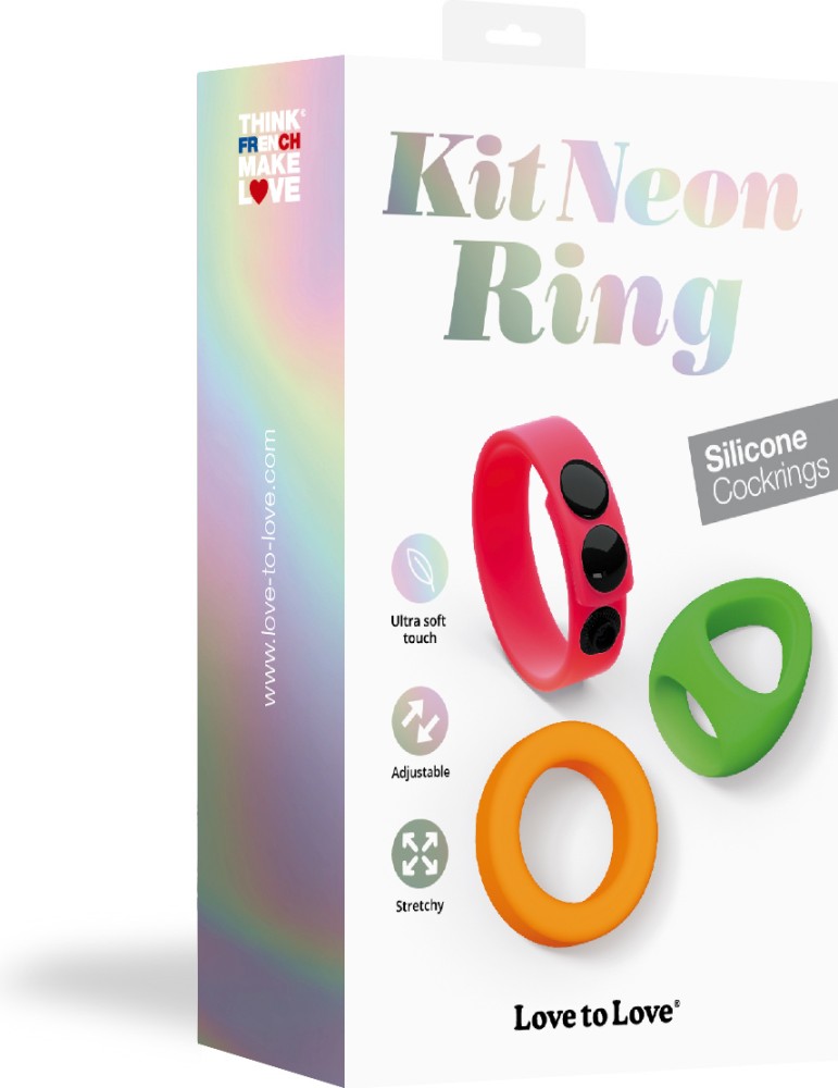 Love to Love Neon Ring cockring kit 3 anelli silicone
