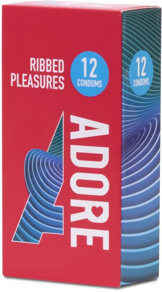 Pasante Adore Ribbed Pleasure preservativi 144 pezzi