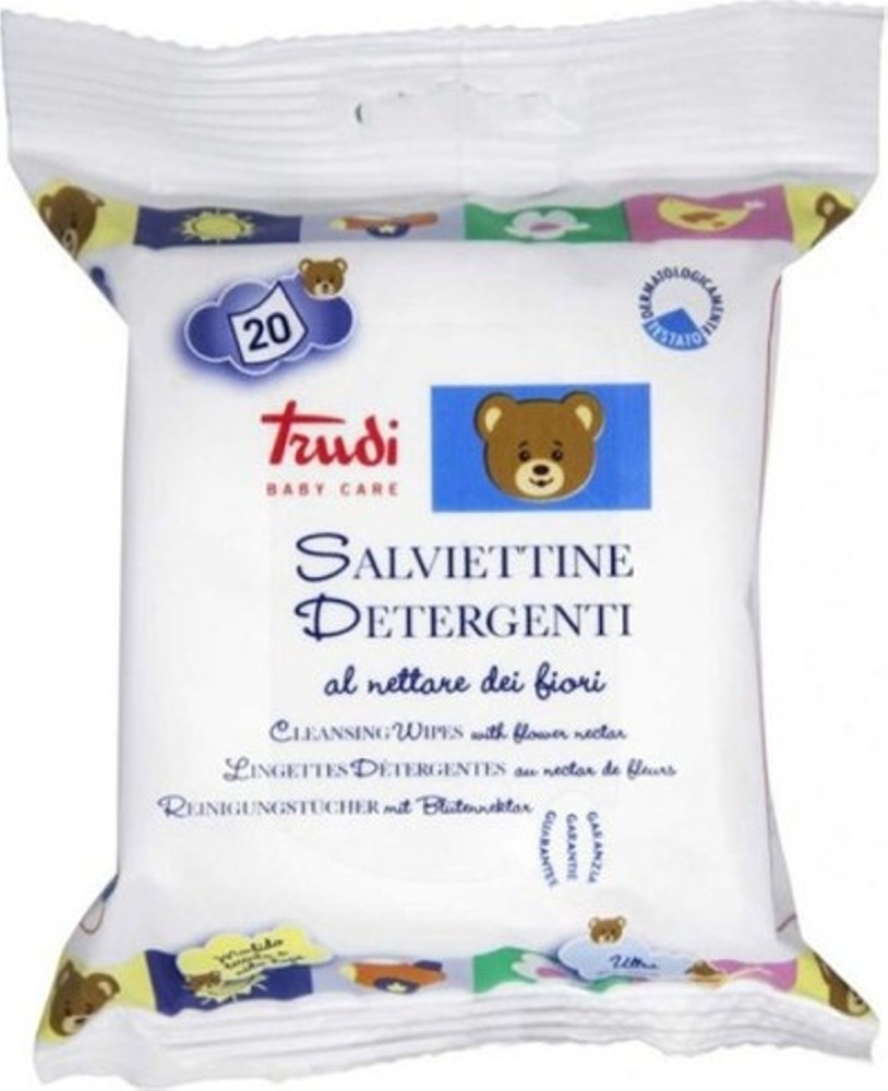 Trudy salviettine detergenti neonato microspugna 20 pezzi