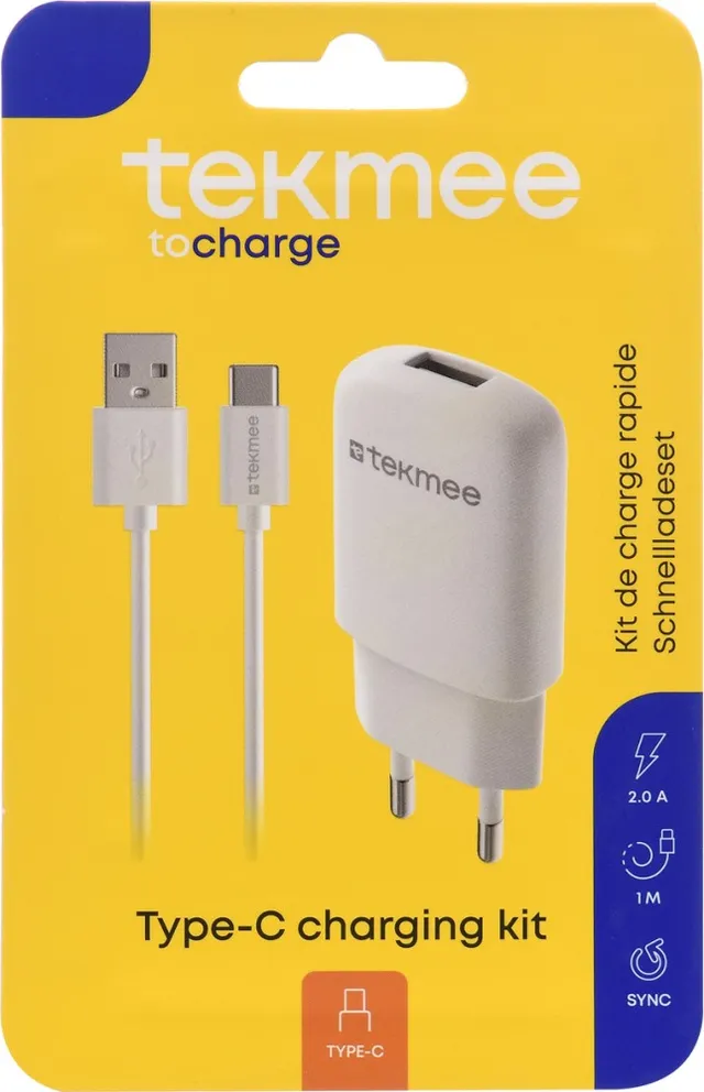 Tekmee Type-C Charging Kit caricabatterie rapido 1 m