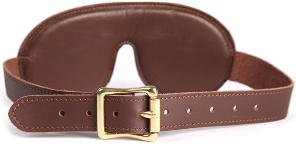 50 Sfumature di Grigio Blindfold benda cuoio marrone