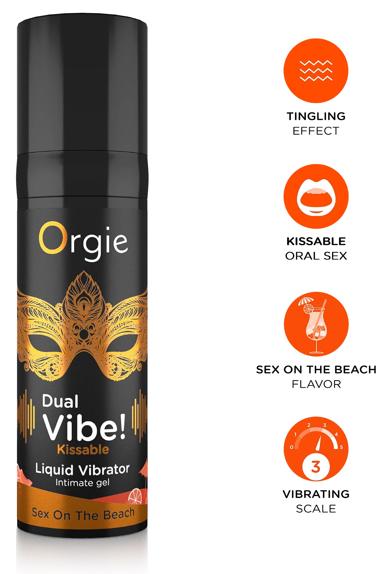 Orgie Dual Vibe Sex On The Beach gel eccitante vibrante