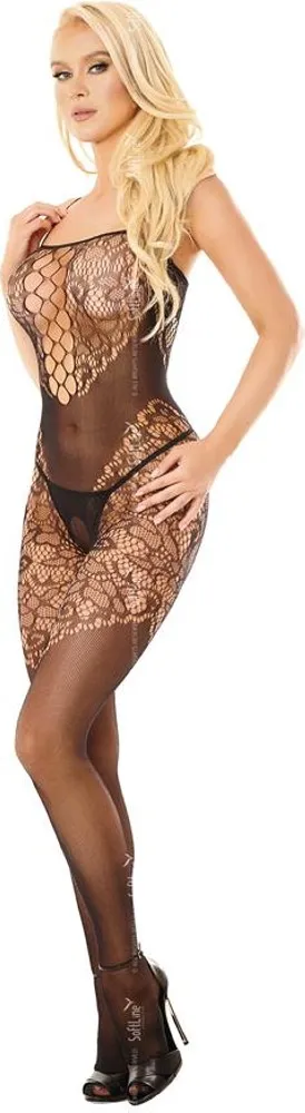 Softline 4756 Ivy bodystocking rete floreale catsuit