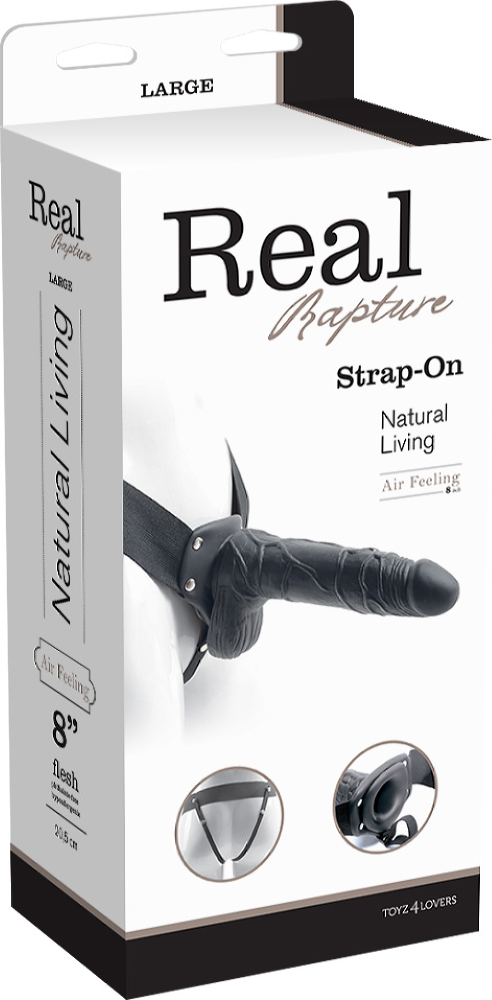 Real Rapture 8 Flesh with Balls fallo strap-on cavo