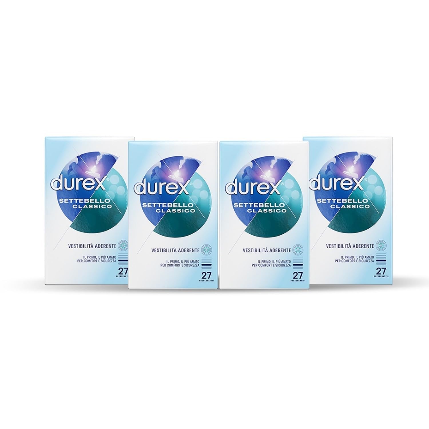Durex Settebello Classico preservativi lattice 27 pezzi