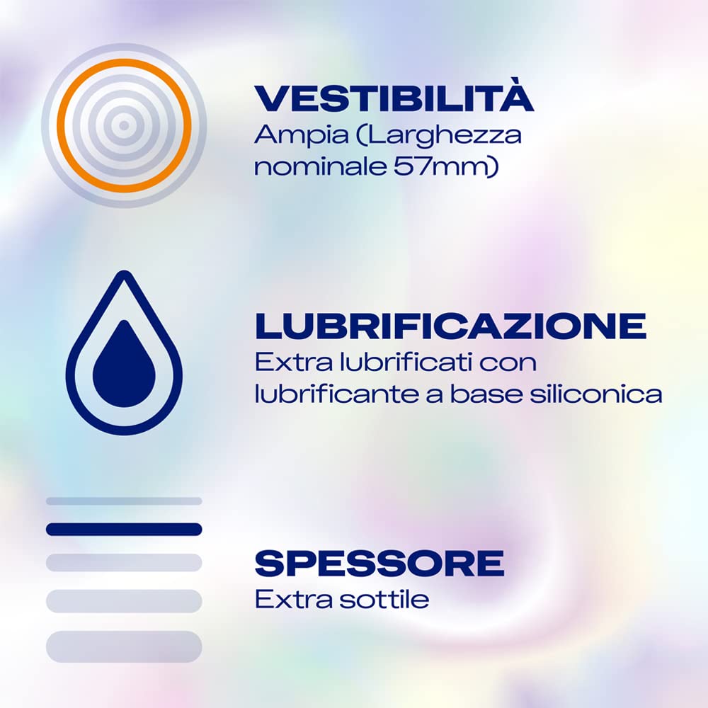 Durex Supersottile Invisible XL preservativi 12 pezzi sottili