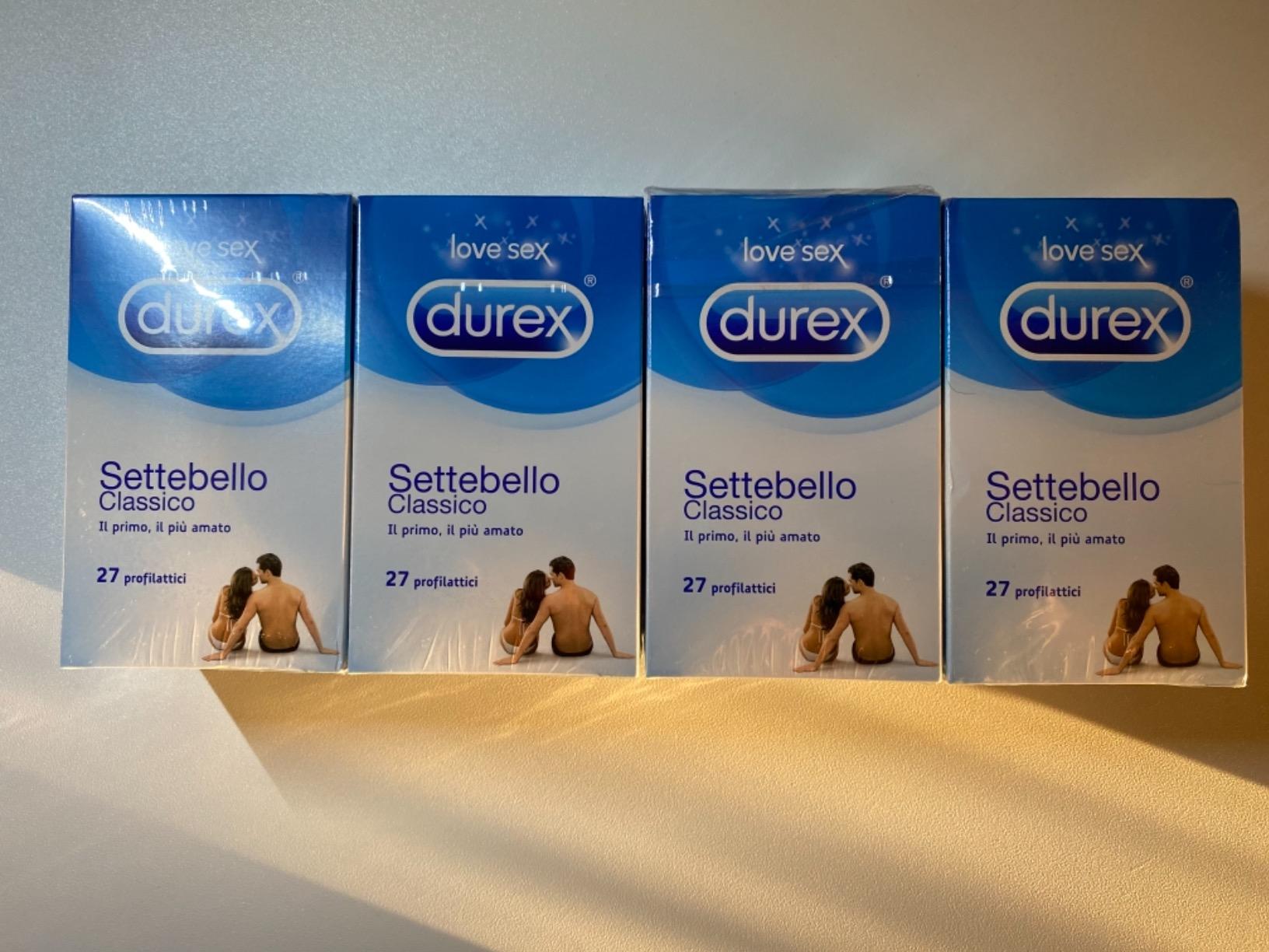 Durex Settebello Classico preservativi lattice 27 pezzi