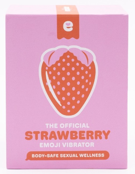 Emojibator Strawberry succhiaclitoride vibratore silicone