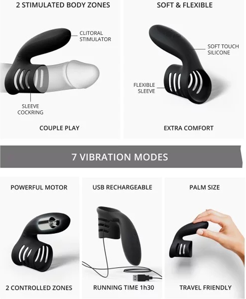 Love To Love We Ring anello vibrante coppia silicone flessibile