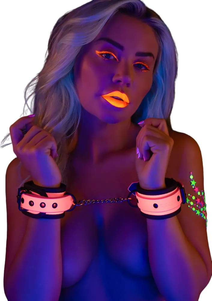 Taboom Wrist Cuffs manette fosforescenti similpelle