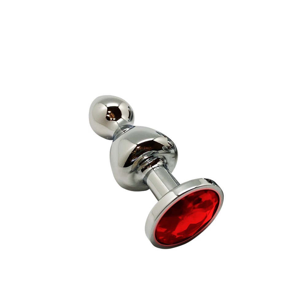Wooomy Lollypop Red plug anale in metallo rosso