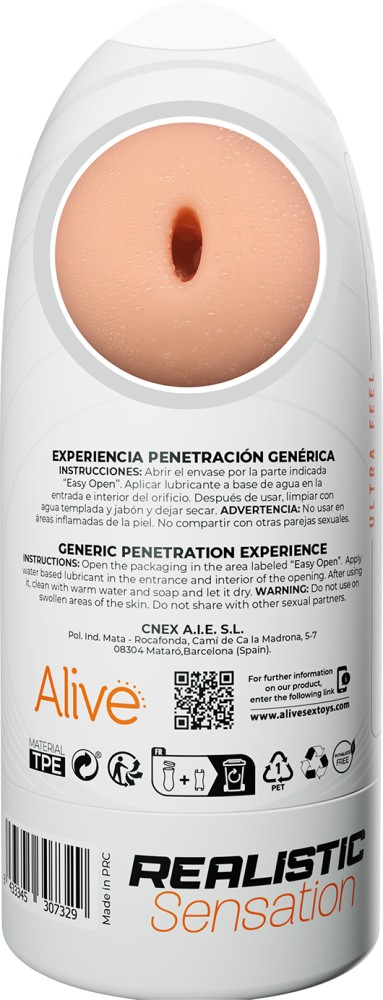 Alive Flex masturbatore uomo canale flessibile 16 cm