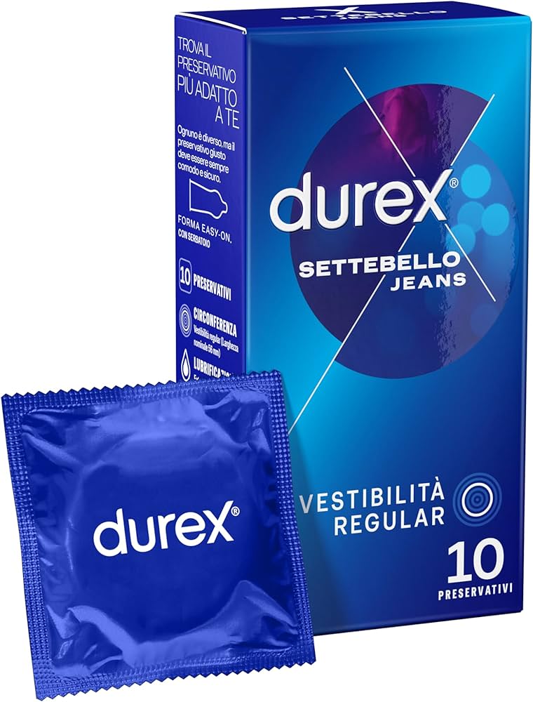 Durex Jeans preservativi 10 pezzi 56 mm easy-on sottili