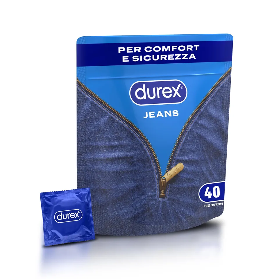 Durex Settebello Jeans preservativi classici 56 mm 40 pezzi regular