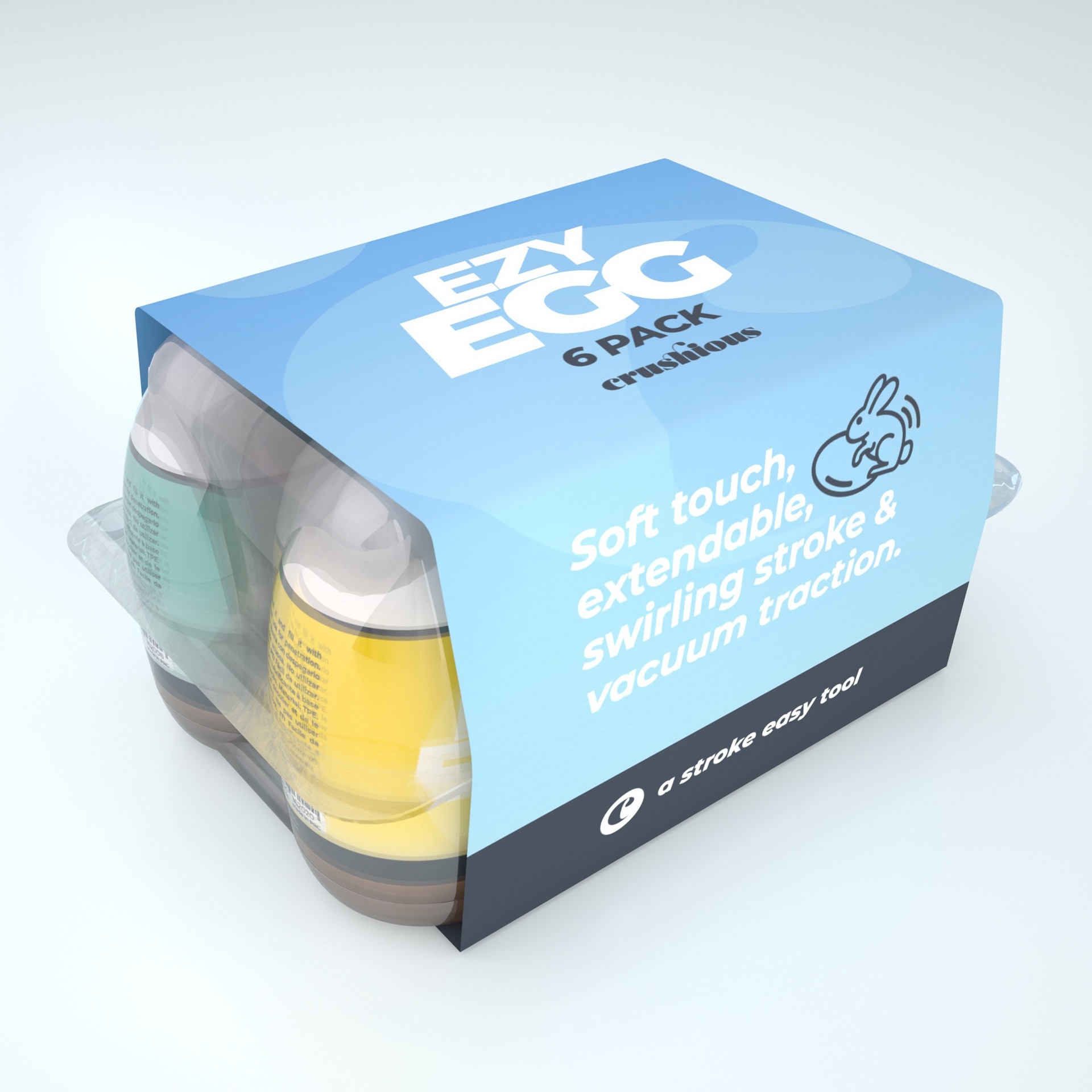 Crushious Ezy Egg masturbatore ovetto pack 6 pezzi