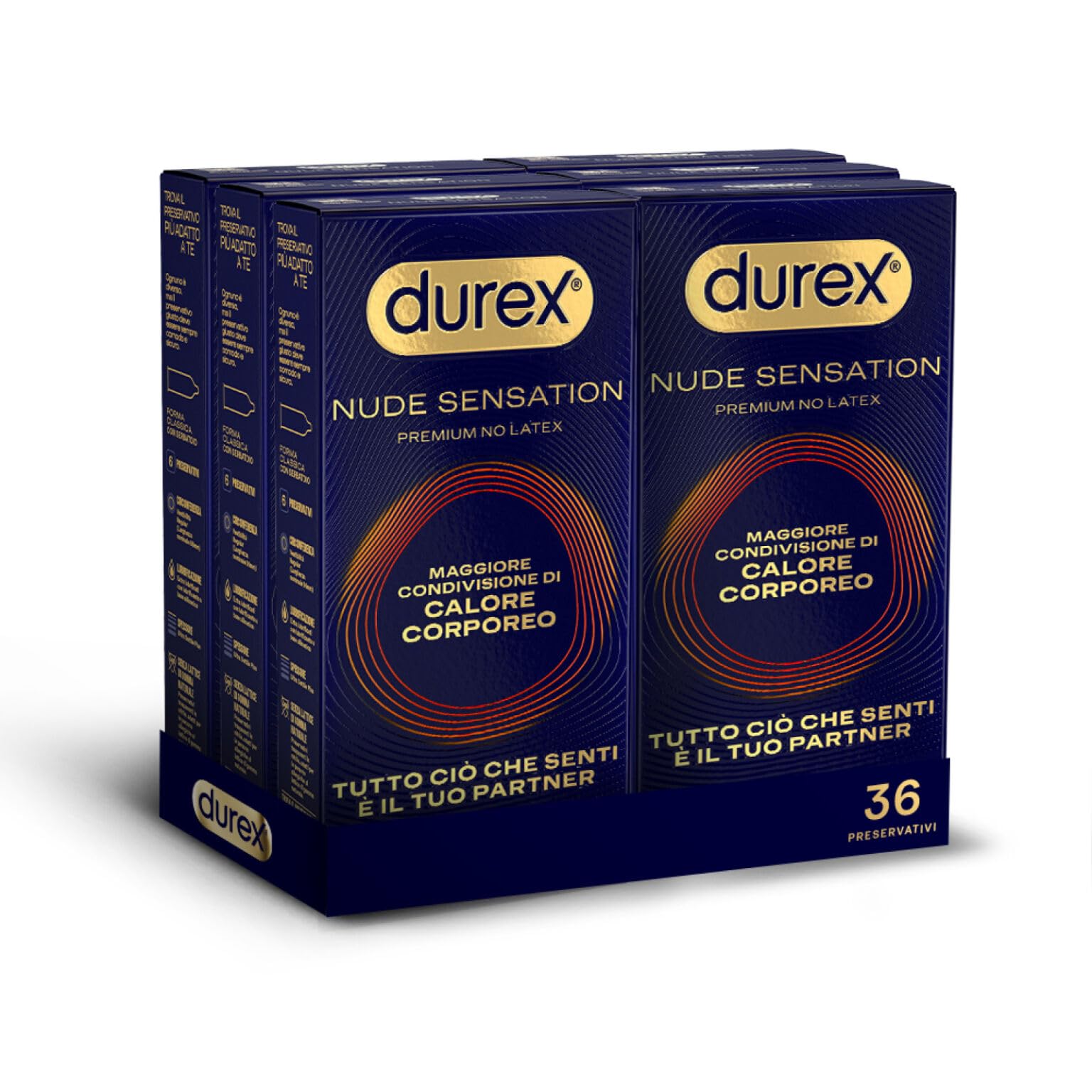 Durex Nude Sensation Preservativi 36 Pezzi Nitrile Sottili