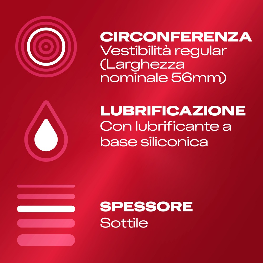Durex Supersottile Regular preservativi sottili 6 pezzi