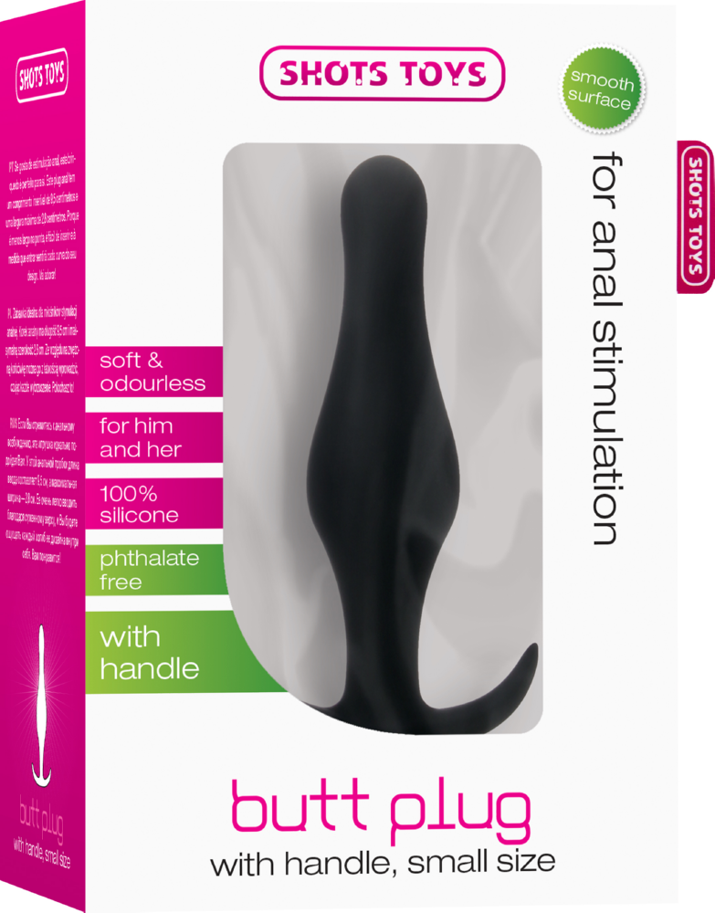 Shots Toys Small butt plug con maniglia in silicone