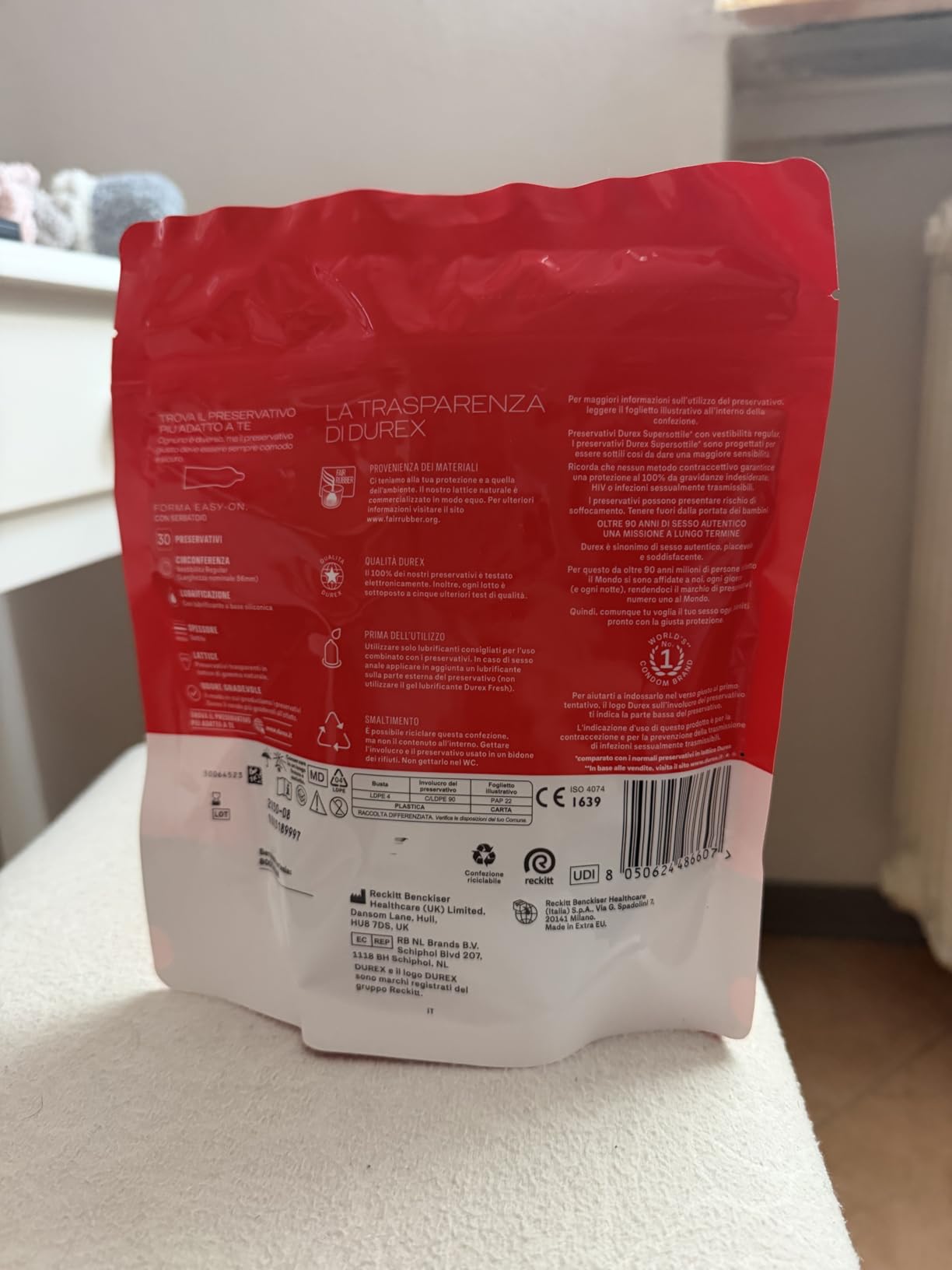 Durex SuperSottile preservativi sottili 56 mm 30 pezzi sensibili