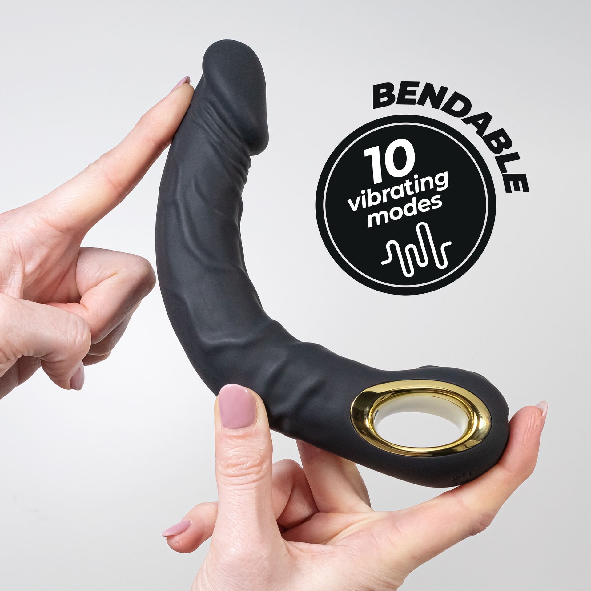 Crushious Magnus Bend vibratore realistico flessibile 22,5 cm