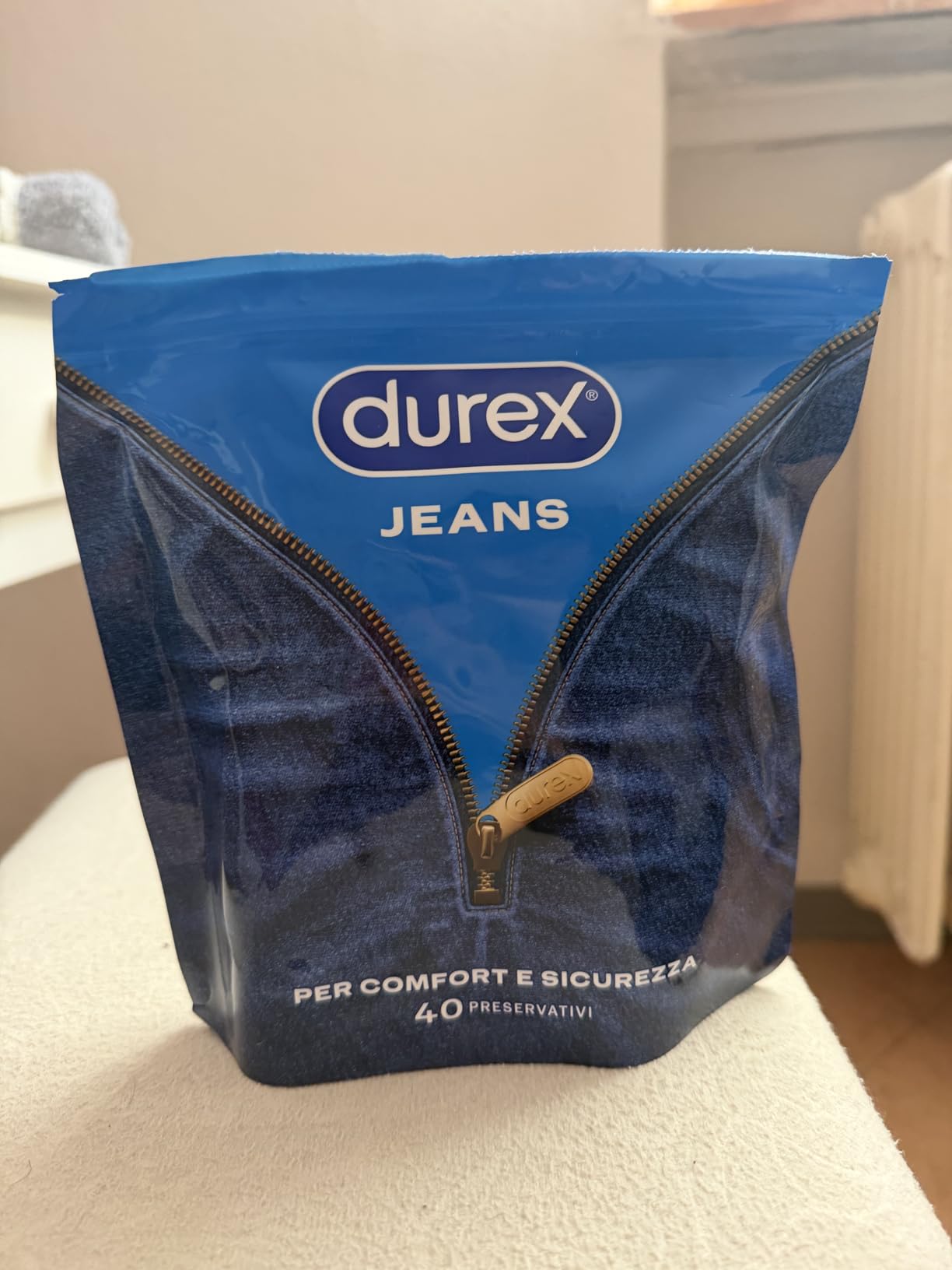 Durex Settebello Jeans preservativi classici 56 mm 40 pezzi regular