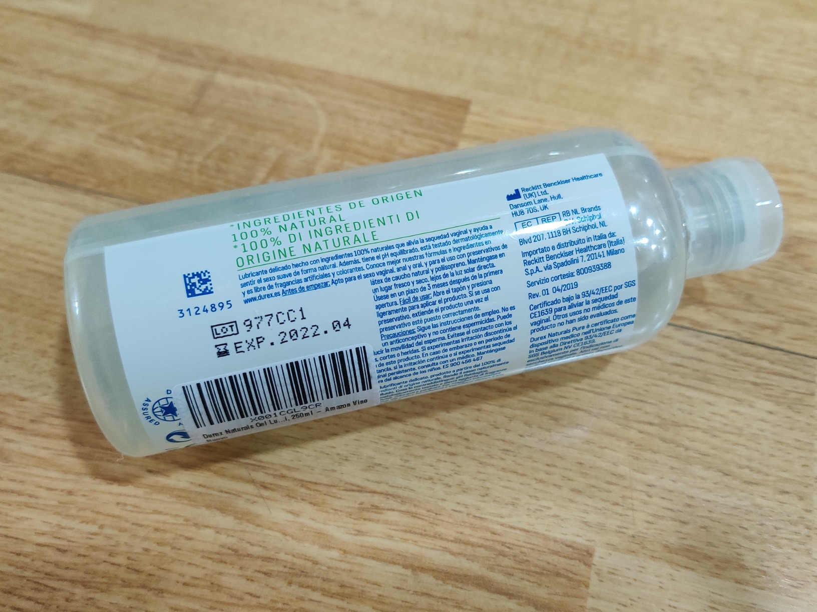 Durex Naturals Pure Gel Lubrificante 250 ml Naturale