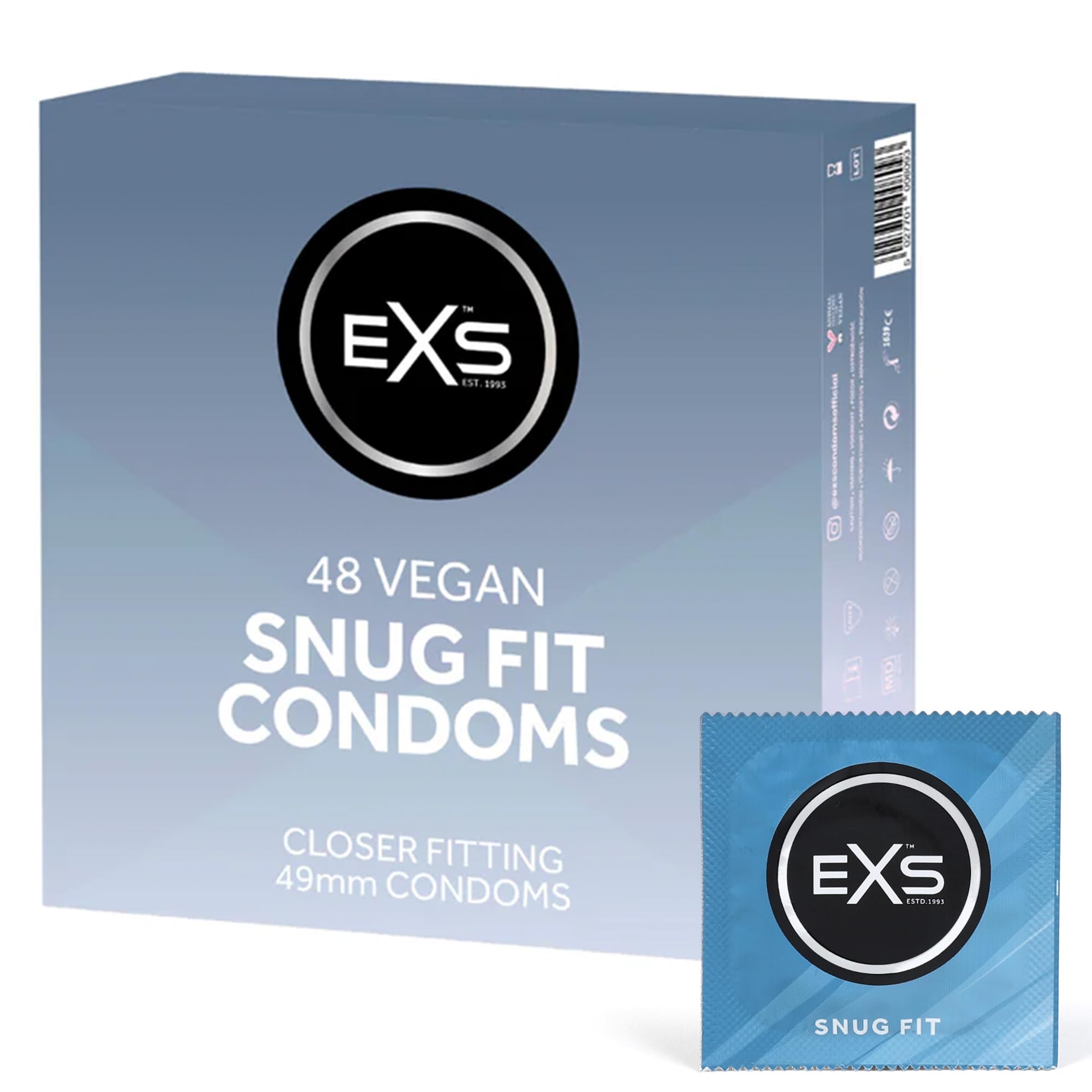 EXS Snug Fit preservativi aderenti 144 pezzi vegan