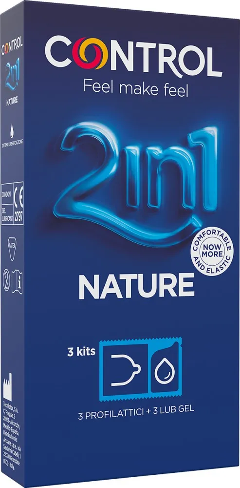 Control 2in1 Nature preservativi + gel lubrificante