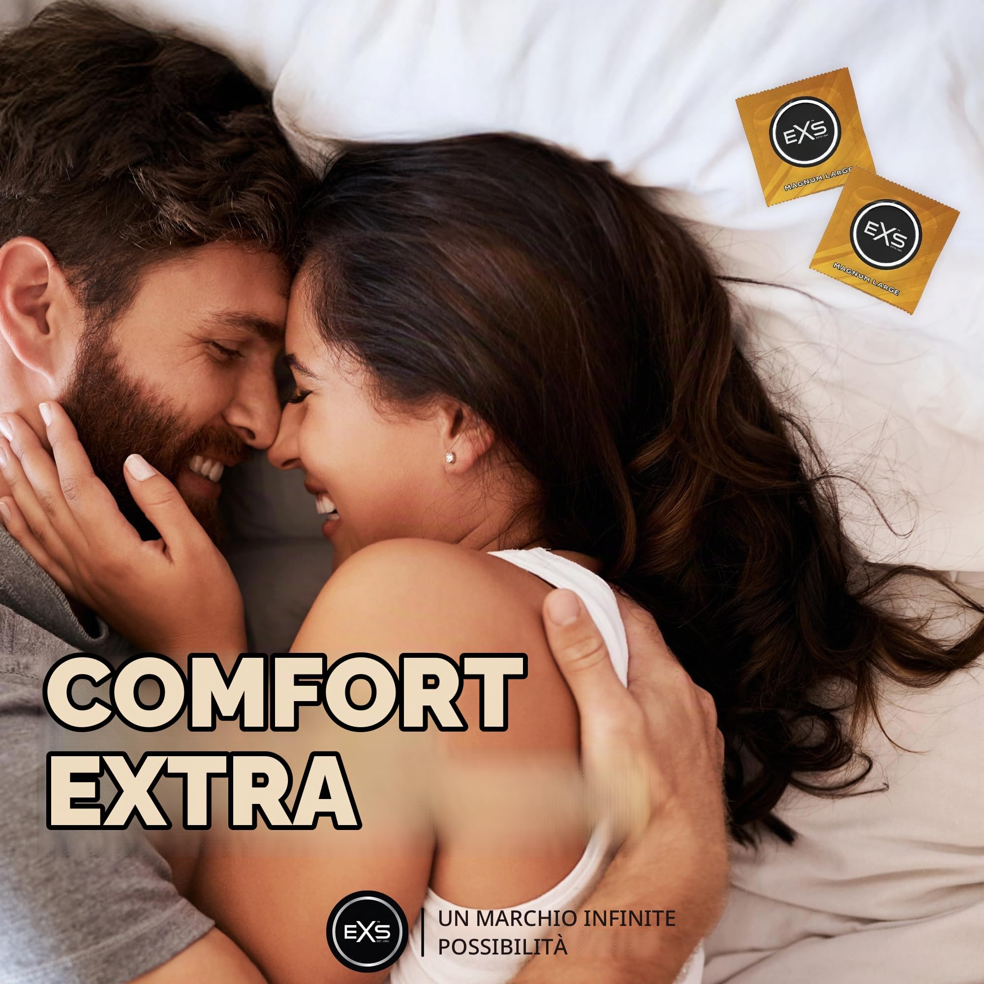 EXS Magnum 60 mm preservativi XL 48 pezzi vestibilità larga