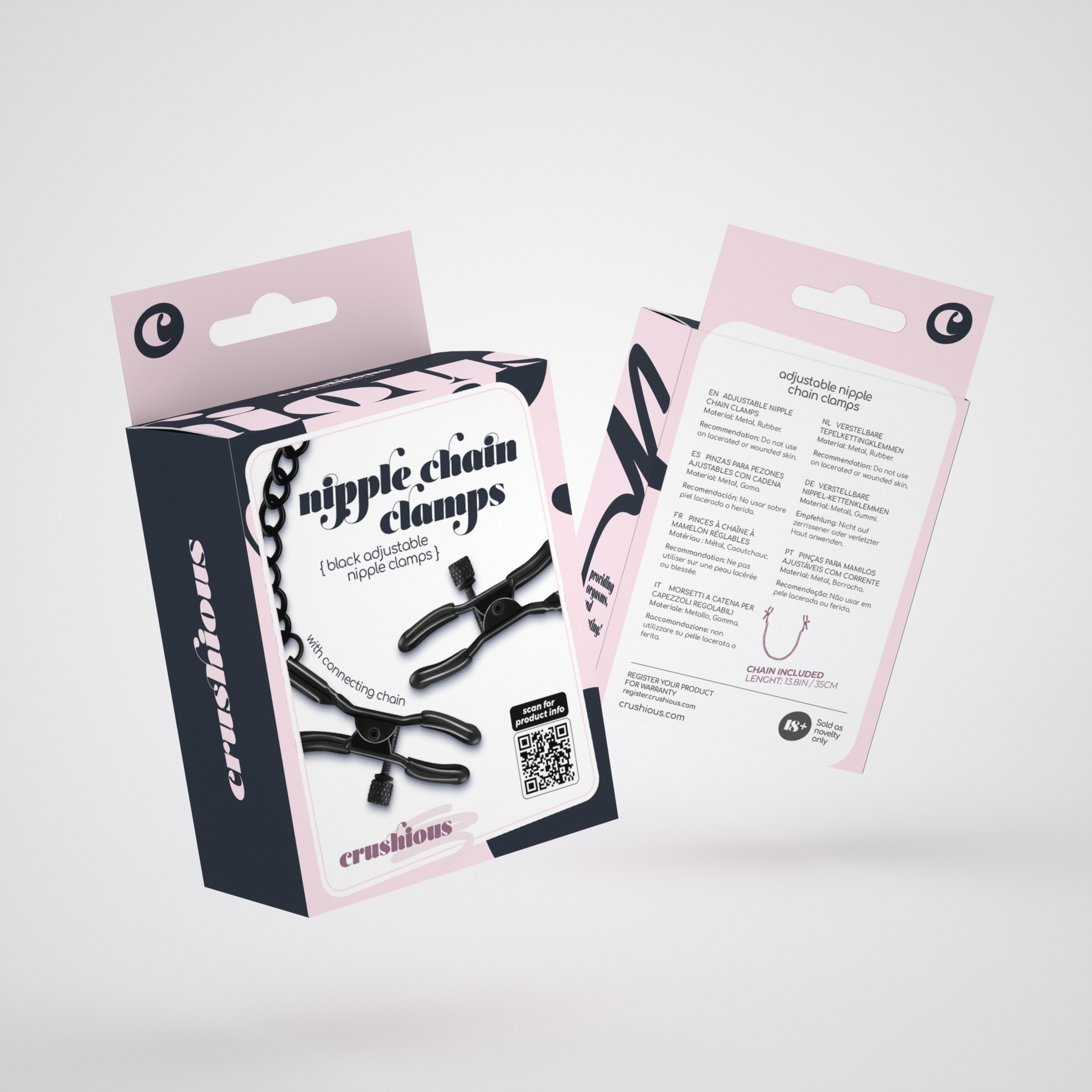 Crushious Nipple Chain Clamps pinzette capezzoli regolabili
