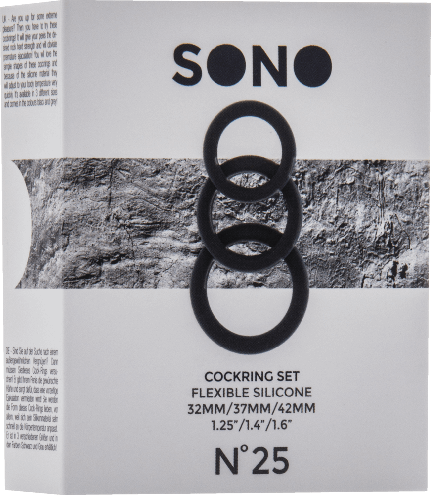 Sono No. 25 set 3 cockring in silicone