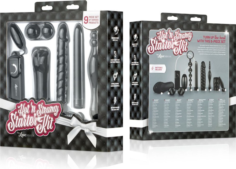 Loveboxxx Starter Kit Hot n Steamy kit coppia nero