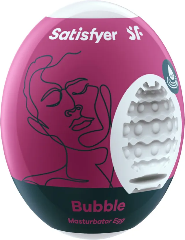 Satisfyer Egg Bubble masturbatore maschile TPE rilievi