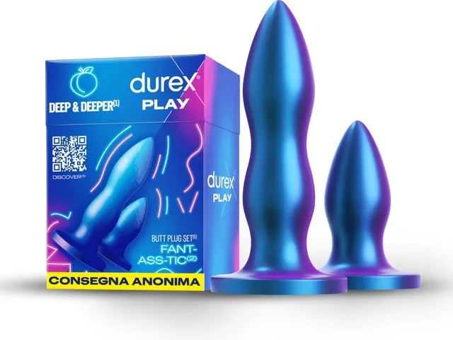 Durex Play Deep & Deeper set 2 plug anali silicone