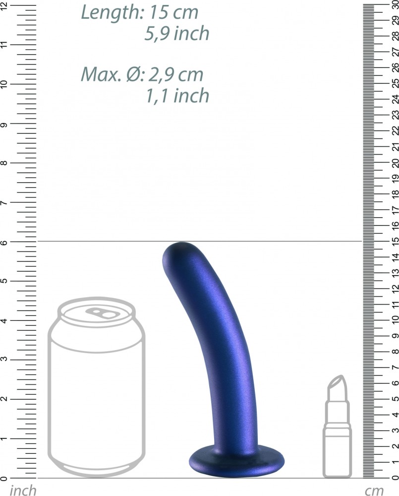 Ouch Smooth G-Spot Dildo 6 con Ventosa Blu Silicone