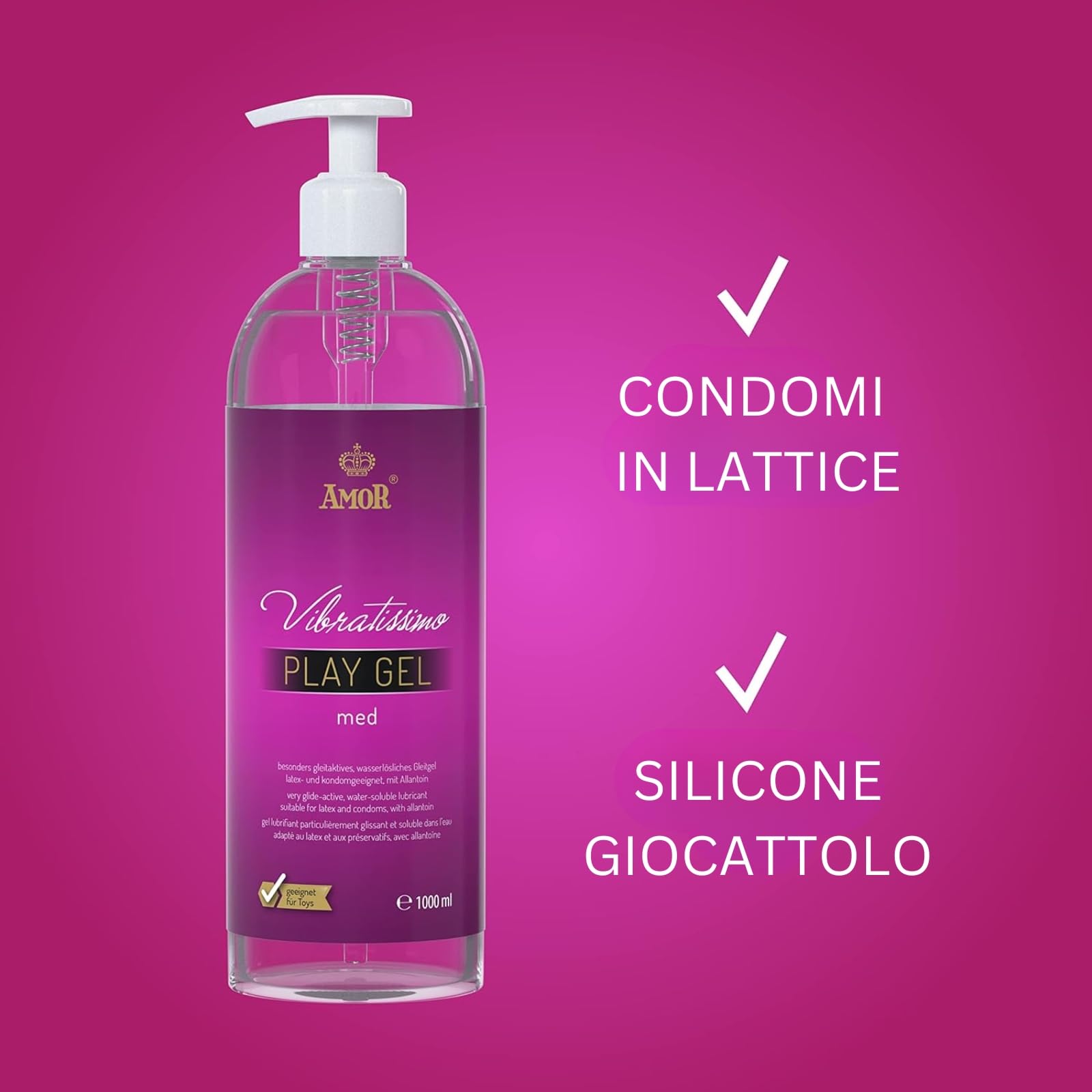 AMOR Vibratissimo Play Gel lubrificante 1000 ml base acqua